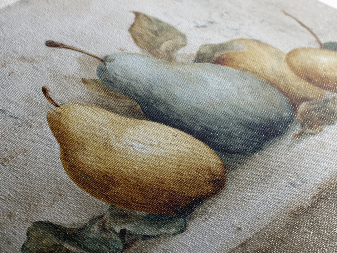 Classic Pear Still Life for Cozy Hospitality Framed Canvas Print, Guest Bedroom Art, Art Print, Bedroom Decor, Fine Art, Guest, GBA-3x2-96