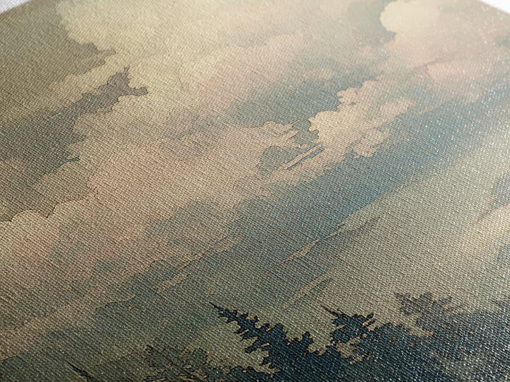 Romantic Cloudscape with Blush and Cream Tones Canvas Print, General Fine Art, Large Wall Art, Living Room Decor, Fine Art, GEN-1x1-18