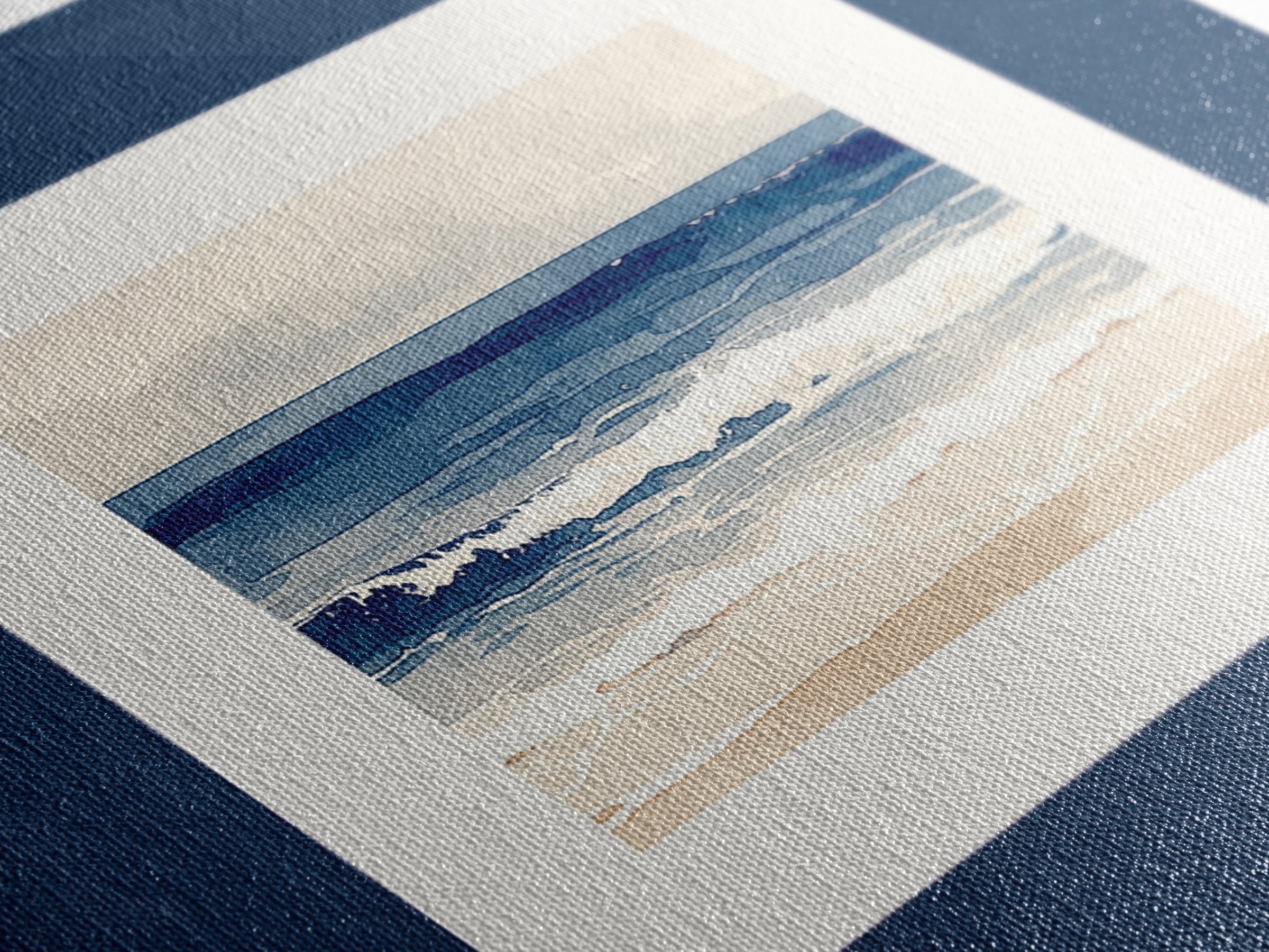 Coastal Water Study Framed Canvas Print, General Fine Art, Textured Painting, Living Room Decor, Fine Art, Art Prints, GEN-1x1-29