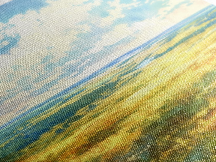 Sunlit Meadow with Loose Impressionist Brushwork Canvas Print, General Fine Art, Gallery Decor, Living Room Decor, GEN-1x1-38