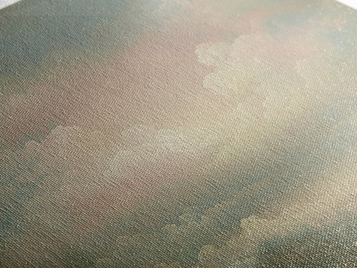 Romantic Cloudscape with Blush and Cream Tones Canvas Print, General Fine Art, Neutral Decor, Living Room Decor, Fine Art, GEN-1x1-90
