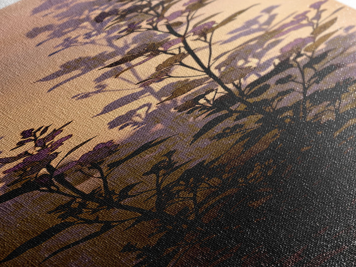 Botanical Silhouette Series Canvas Print, General Fine Art, Original Painting, Living Room Decor, Oil Painting, GEN-1x3-33