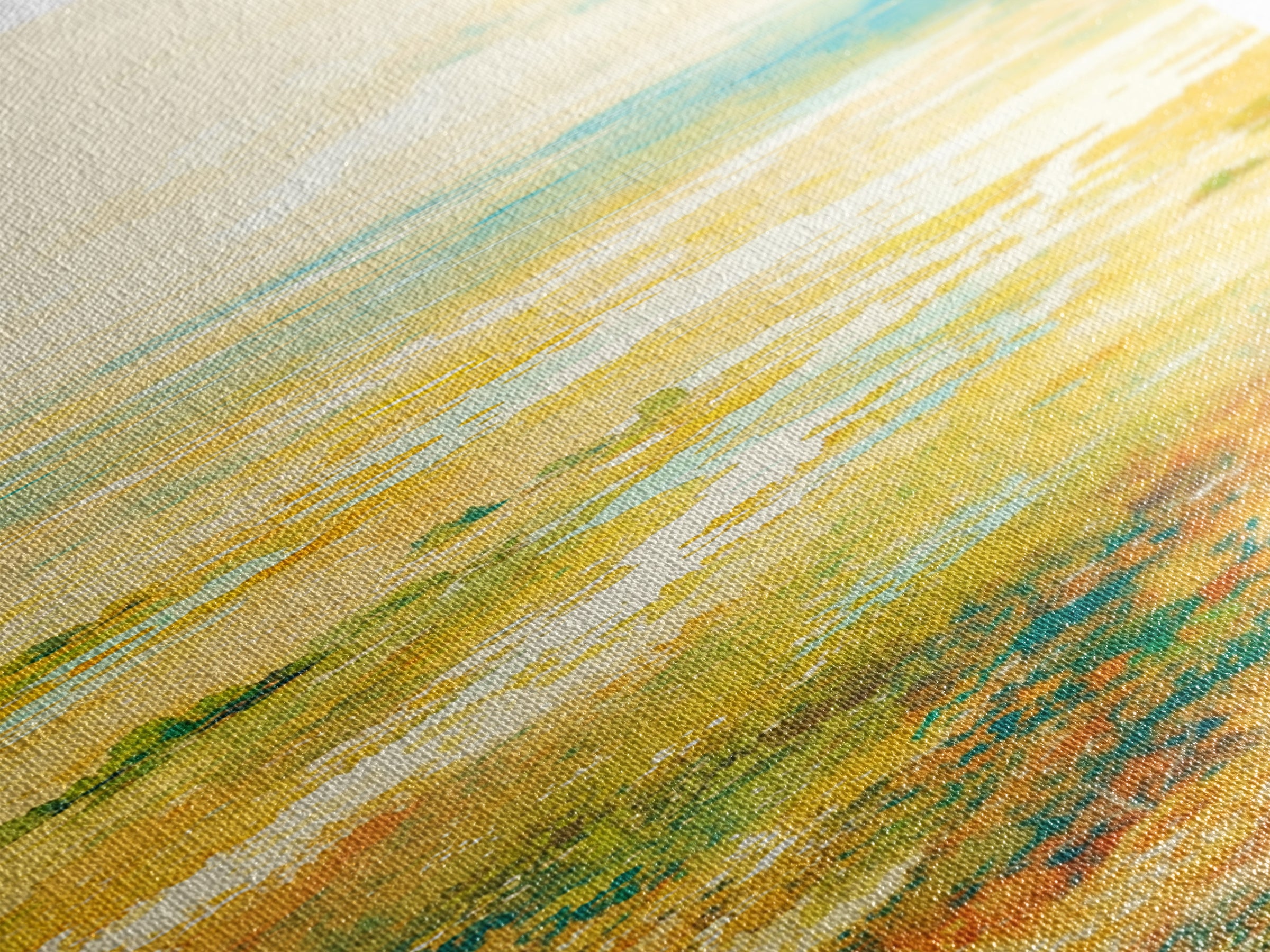 Quiet Abstract Landscape Framed Canvas Print, General Fine Art, Art, Living Room Decor, Fine Art, Mid Century Modern, GEN-1x3-61