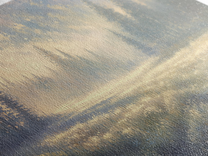 Sunlit Meadow with Loose Impressionist Brushwork Canvas Print, General Fine Art, Contemporary Art, Living Room Decor, GEN-2x1-34