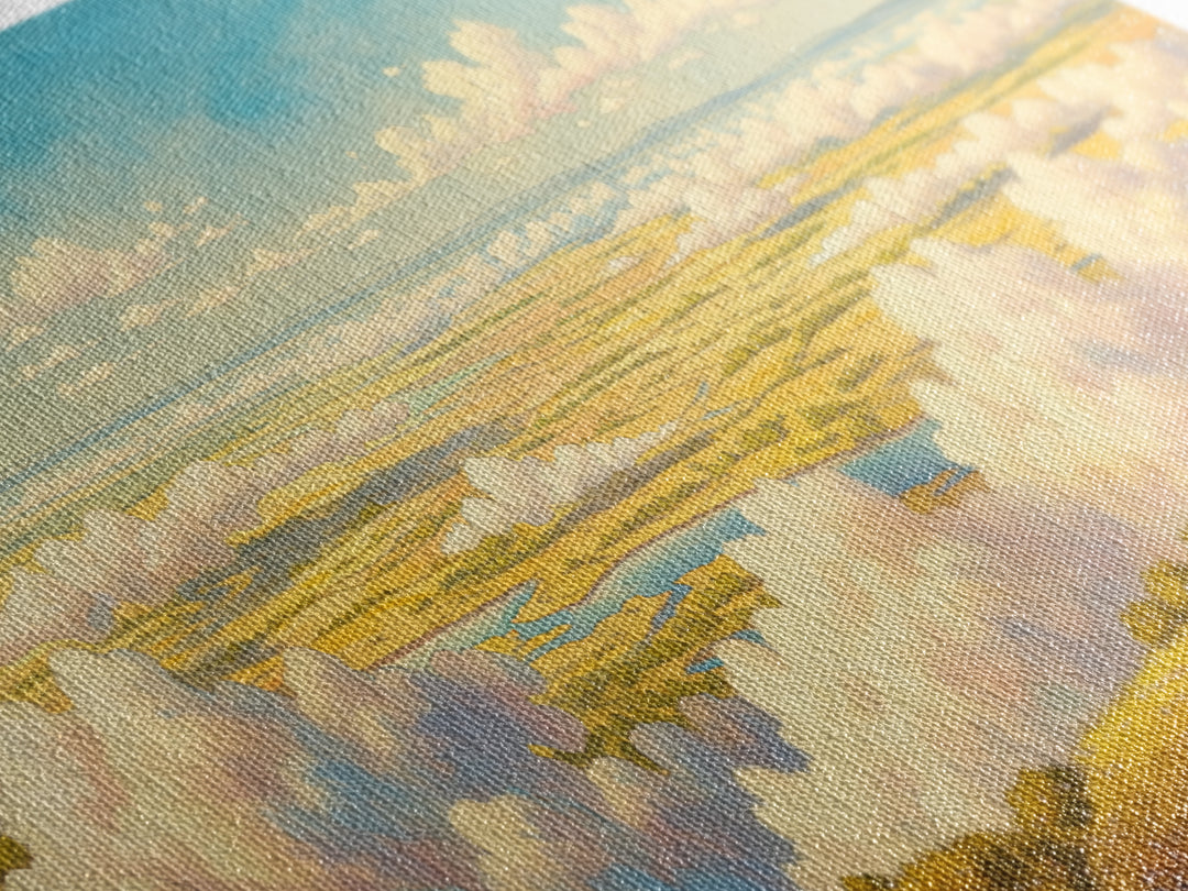 Romantic Cloudscape with Blush and Cream Tones Canvas Print, General Fine Art, Luxury Decor, Living Room Decor, GEN-2x1-38
