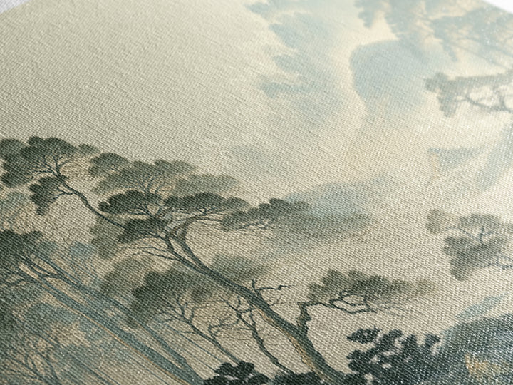 Elegant Ink Wash Landscape Framed Canvas Print, General Fine Art, Poster, Living Room Decor, Fine Art, Wall Art Prints, GEN-2x1-40