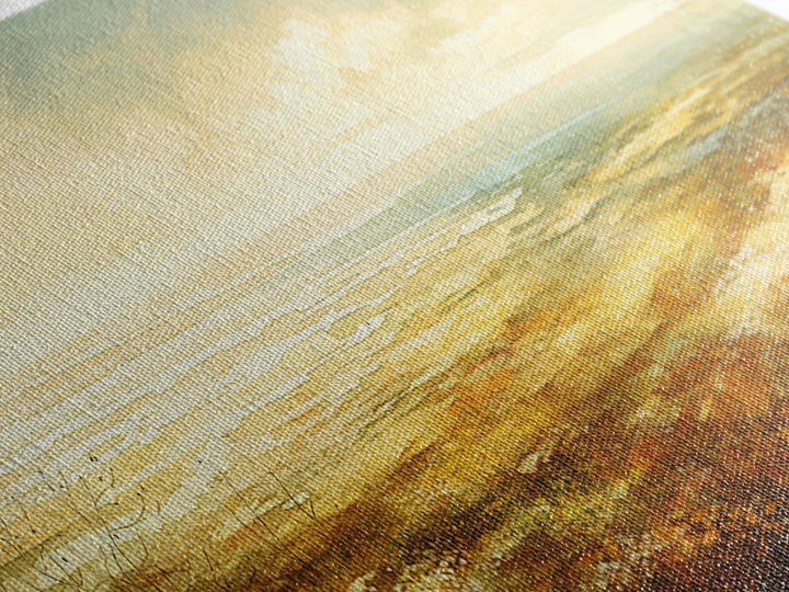 Quiet Abstract Landscape Framed Canvas Print, General Fine Art, Printable, Living Room Decor, Oil Painting, Framed Wall Art, GEN-2x1-45