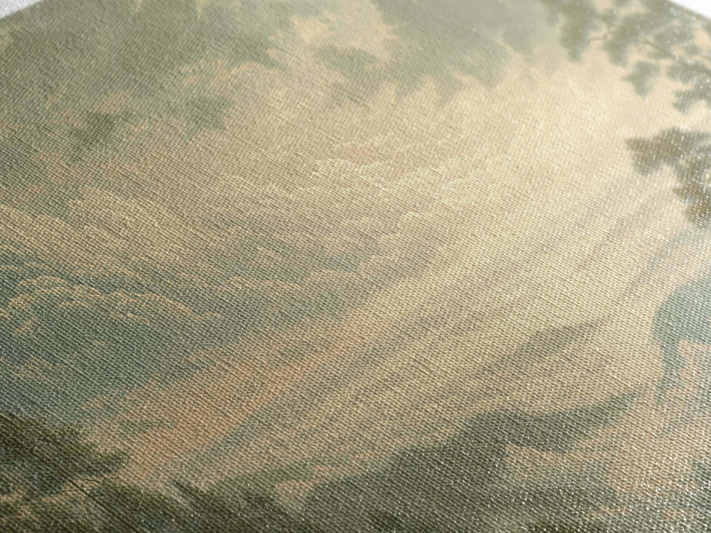 Romantic Cloudscape with Blush and Cream Tones Canvas Print, General Fine Art, Wall Art, Living Room Decor, Oil Painting, GEN-2x1-62