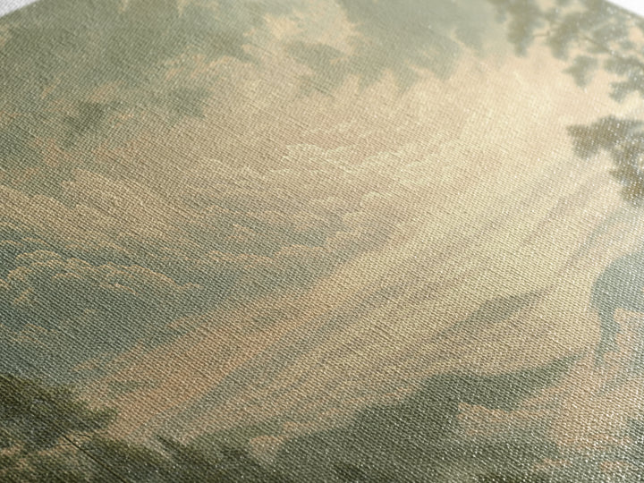Romantic Cloudscape with Blush and Cream Tones Canvas Print, General Fine Art, Wall Art, Living Room Decor, Oil Painting, GEN-2x1-62