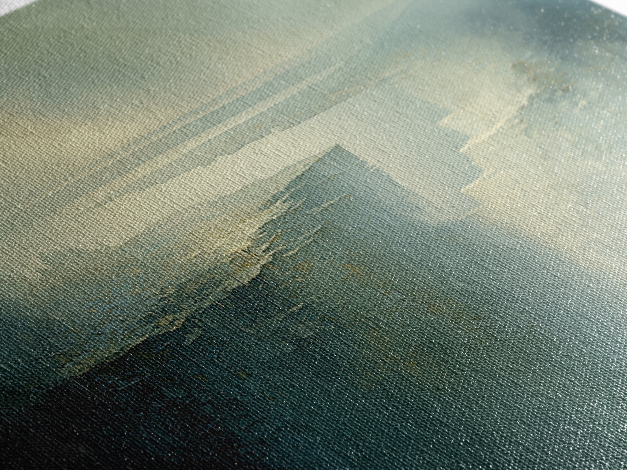 Quiet Abstract River Shape Canvas Print, General Fine Art, Print, Living Room Decor, Abstract Art, Art Deco, GEN-2x1-68