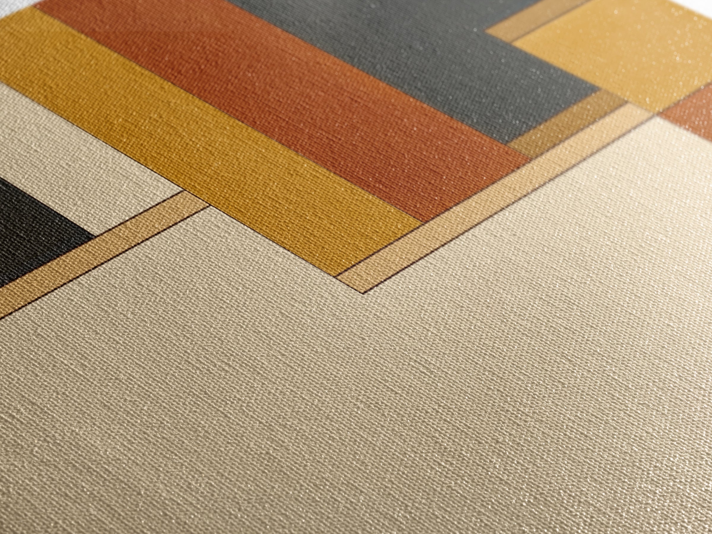 Modern Geometric Composition Canvas Print, General Fine Art, Art, Living Room Decor, Abstract Art, Mid Century Modern, GEN-2x1-78