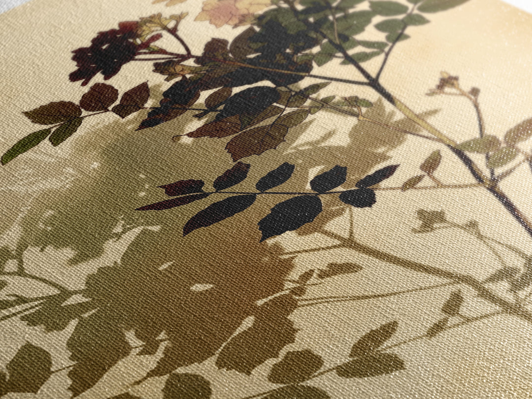 Botanical Silhouette Series Canvas Print, General Fine Art, Print, Living Room Decor, Watercolor Art, Art Deco, GEN-2x3-29