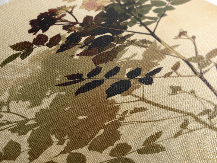 Botanical Silhouette Series Canvas Print, General Fine Art, Print, Living Room Decor, Watercolor Art, Art Deco, GEN-2x3-29