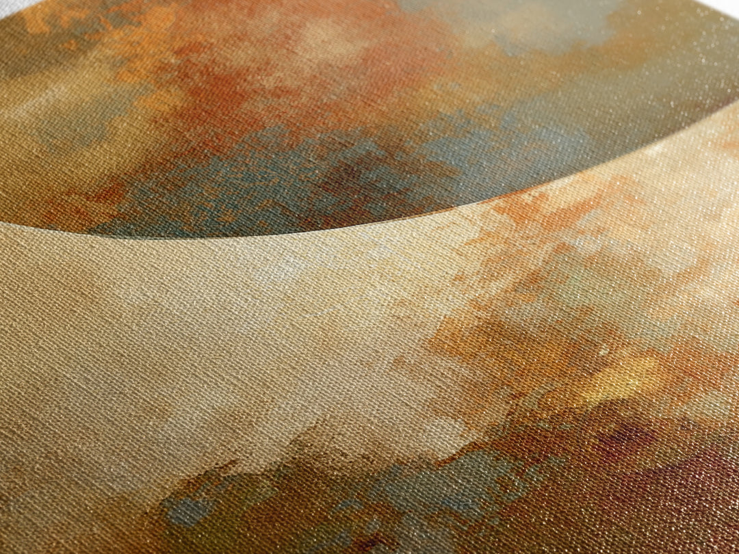 Warm Terracotta Abstract Framed Canvas Print, General Fine Art, Painting, Living Room Decor, Abstract Art, Oil Painting, GEN-2x3-38