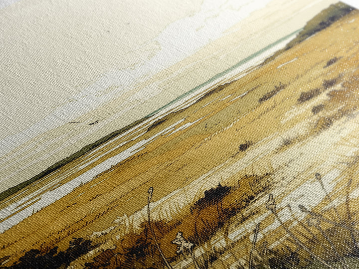 Elegant Ink Wash Landscape Framed Canvas Print, General Fine Art, Contemporary Art, Living Room Decor, Fine Art, GEN-2x3-4