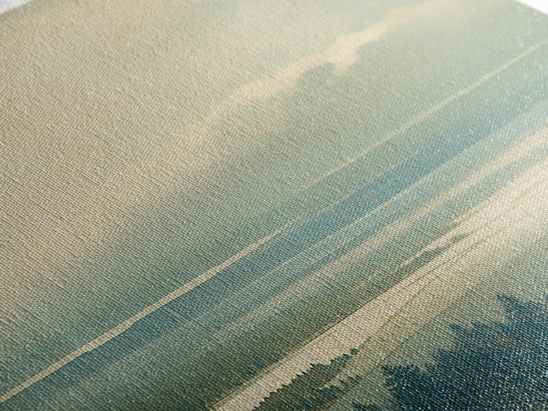 Quiet Abstract Landscape Canvas Print, General Fine Art, Art Deco, Living Room Decor, Fine Art, Fine Art Print, GEN-2x3-57