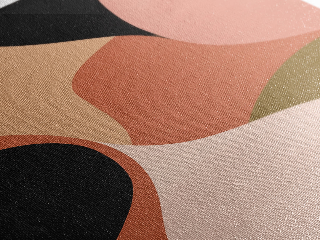 Warm Terracotta Abstract Canvas Print, General Fine Art, Digital Art, Living Room Decor, Fine Art, Art Nouveau, GEN-2x3-62