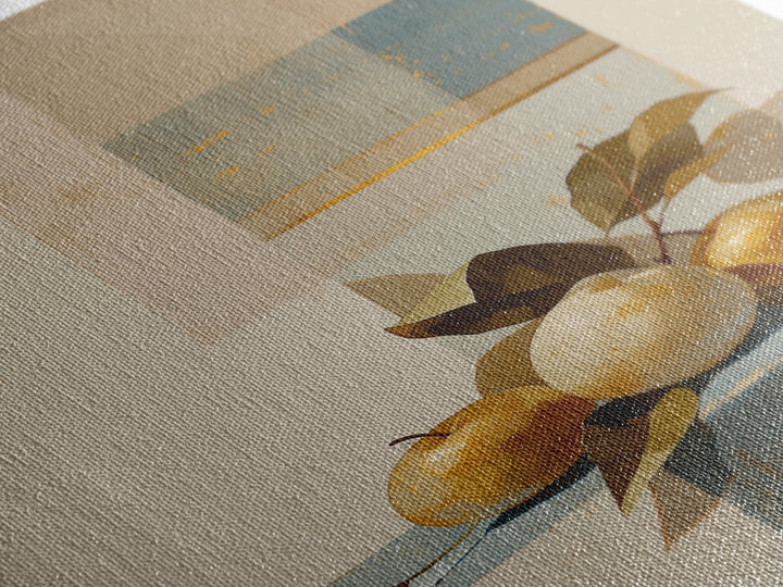 Simple Still Life of Fruit and Linen Canvas Print, General Fine Art, Decor, Living Room Decor, Fine Art, Digital Wall Art, GEN-2x3-72