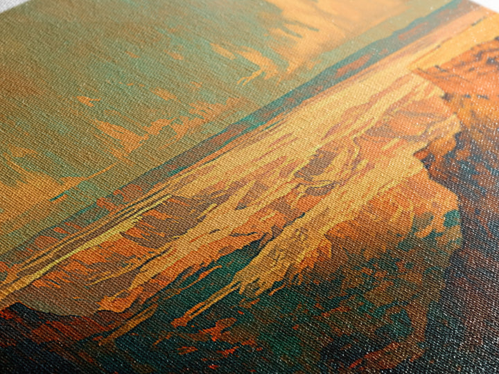 Serene Desert Horizon Canvas Print, General Fine Art, Wall Hanging, Living Room Decor, Oil Painting, Statement Artwork, GEN-3x1-33