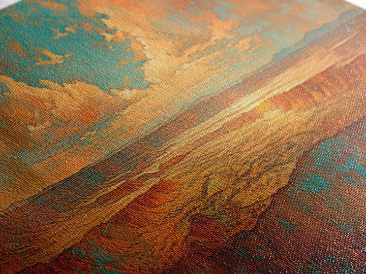 Serene Desert Horizon Framed Canvas Print, General Fine Art, Mid Century Modern, Living Room Decor, Fine Art, GEN-3x1-9