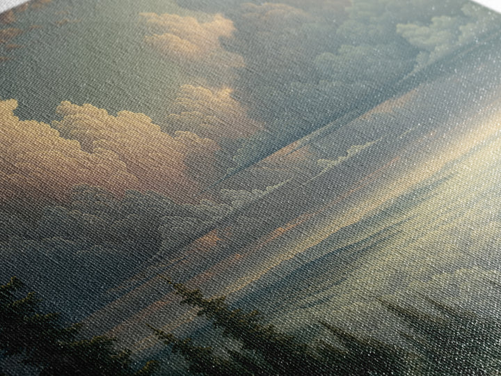 Romantic Cloudscape with Blush and Cream Tones Canvas Print, General Fine Art, Canvas, Living Room Decor, Oil Painting, GEN-3x2-22