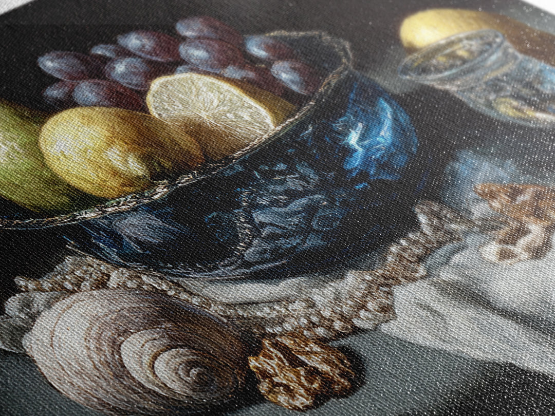 Simple Still Life of Fruit and Linen Canvas Print, General Fine Art, Minimalist Decor, Living Room Decor, Fine Art, GEN-3x2-68