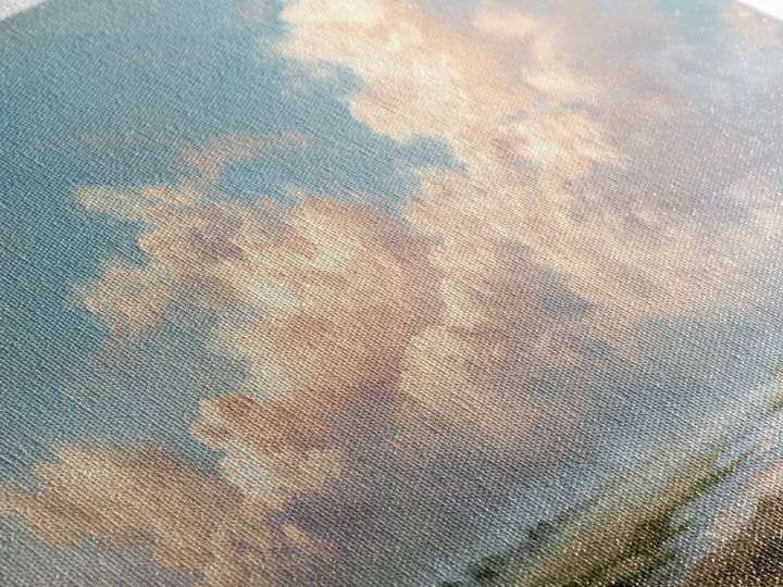 Romantic Cloudscape with Blush and Cream Tones Canvas Print, General Fine Art, Large Wall Art, Living Room Decor, GEN-3x2-70