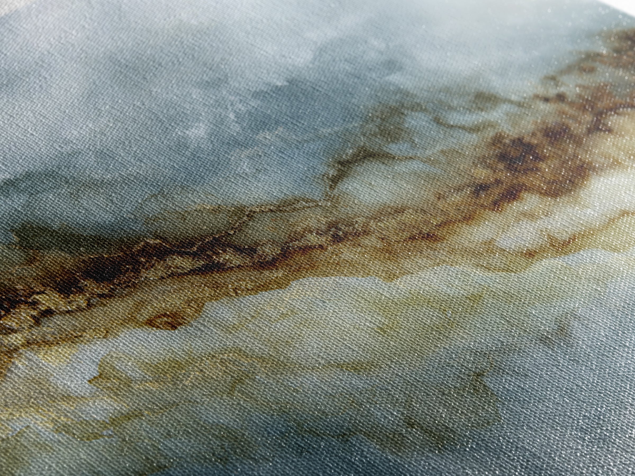 Quiet Abstract River Shape Canvas Print, General Fine Art, Luxury Decor, Living Room Decor, Abstract Art, Digital Prints, GEN-3x2-76
