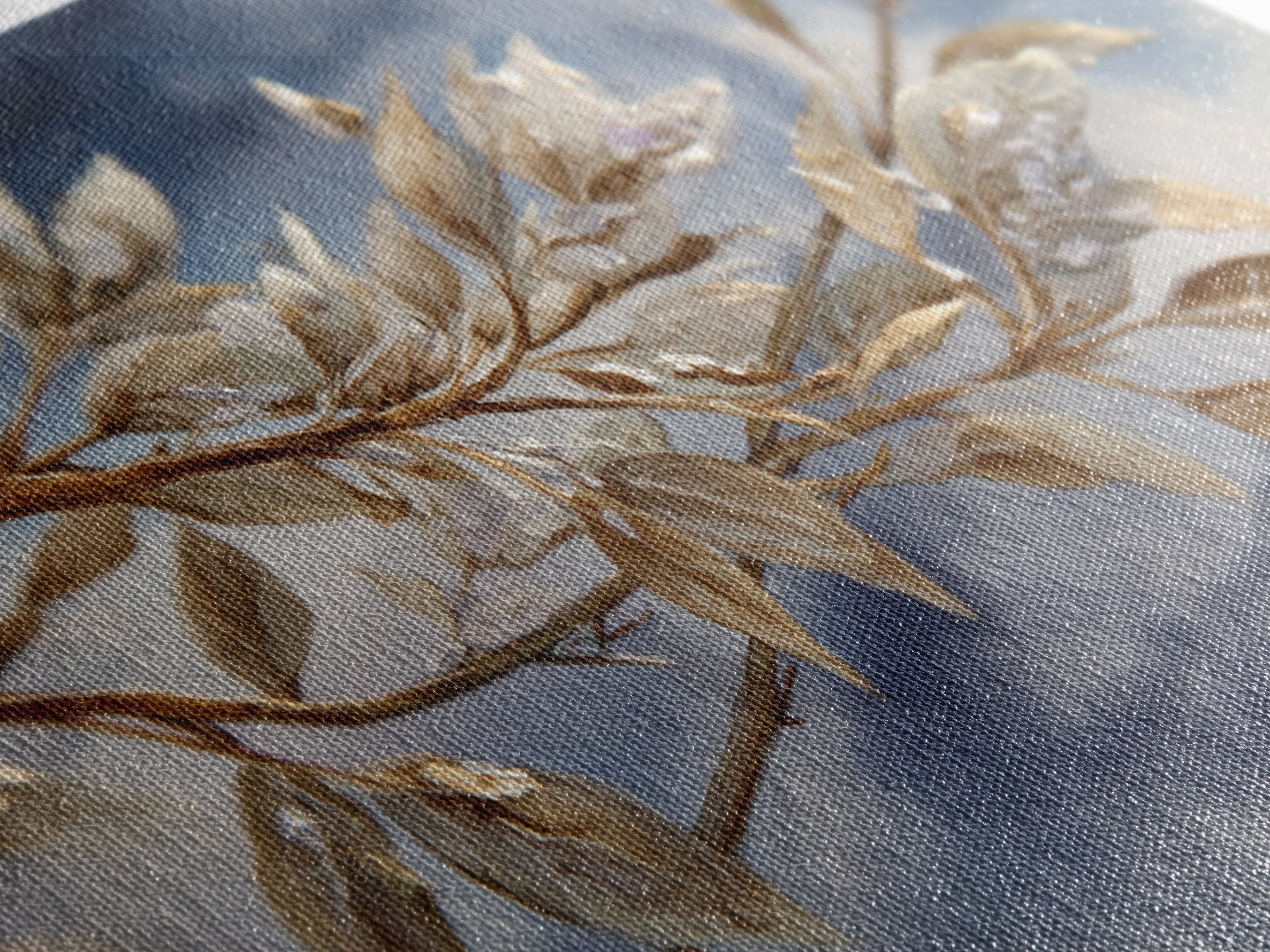 Soft Watercolor Branch Study Framed Canvas Print, General Fine Art, Poster, Living Room Decor, Fine Art, Wall Art Prints, GEN-3x2-87