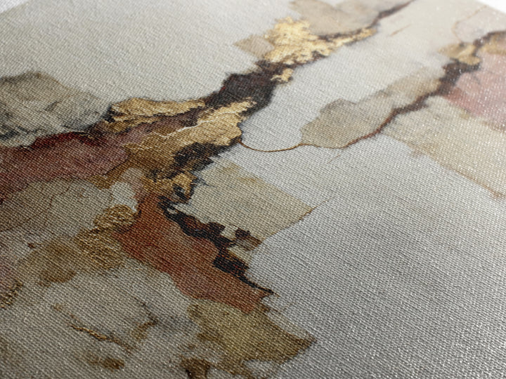 Earthy Plaster Texture Abstract Framed Canvas Print, General Fine Art, Canvas, Living Room Decor, Abstract Art, GEN-3x2-91