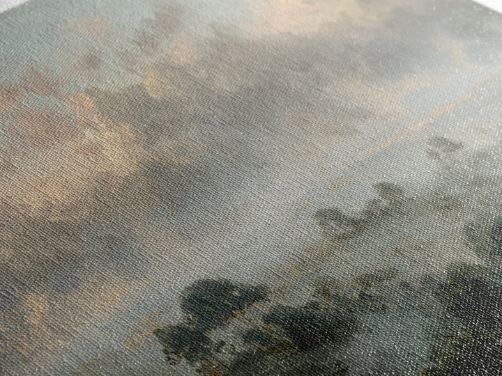 Romantic Cloudscape with Blush and Cream Tones Canvas Print, General Fine Art, Canvas Wall Art, Living Room Decor, Abstract Art, GEN-3x2-94
