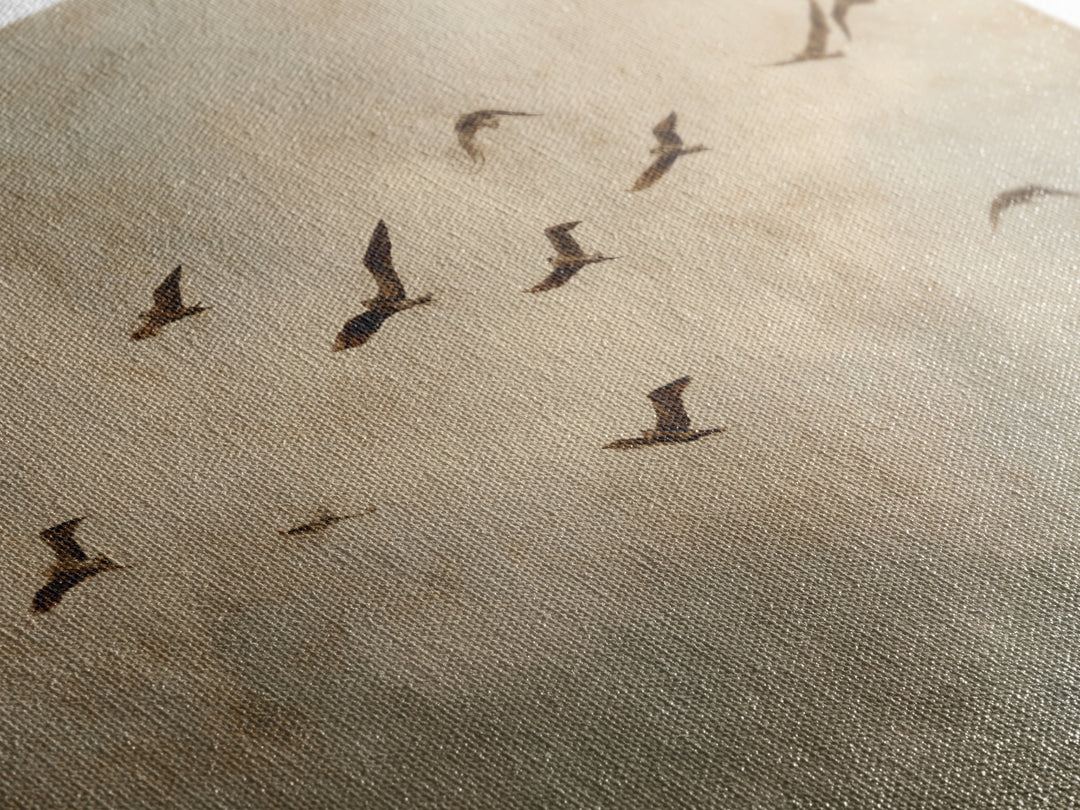 Minimal Birds in Flight over an Open Canvas Print, General Fine Art, Abstract Art, Living Room Decor, Fine Art, GEN-3x2-98