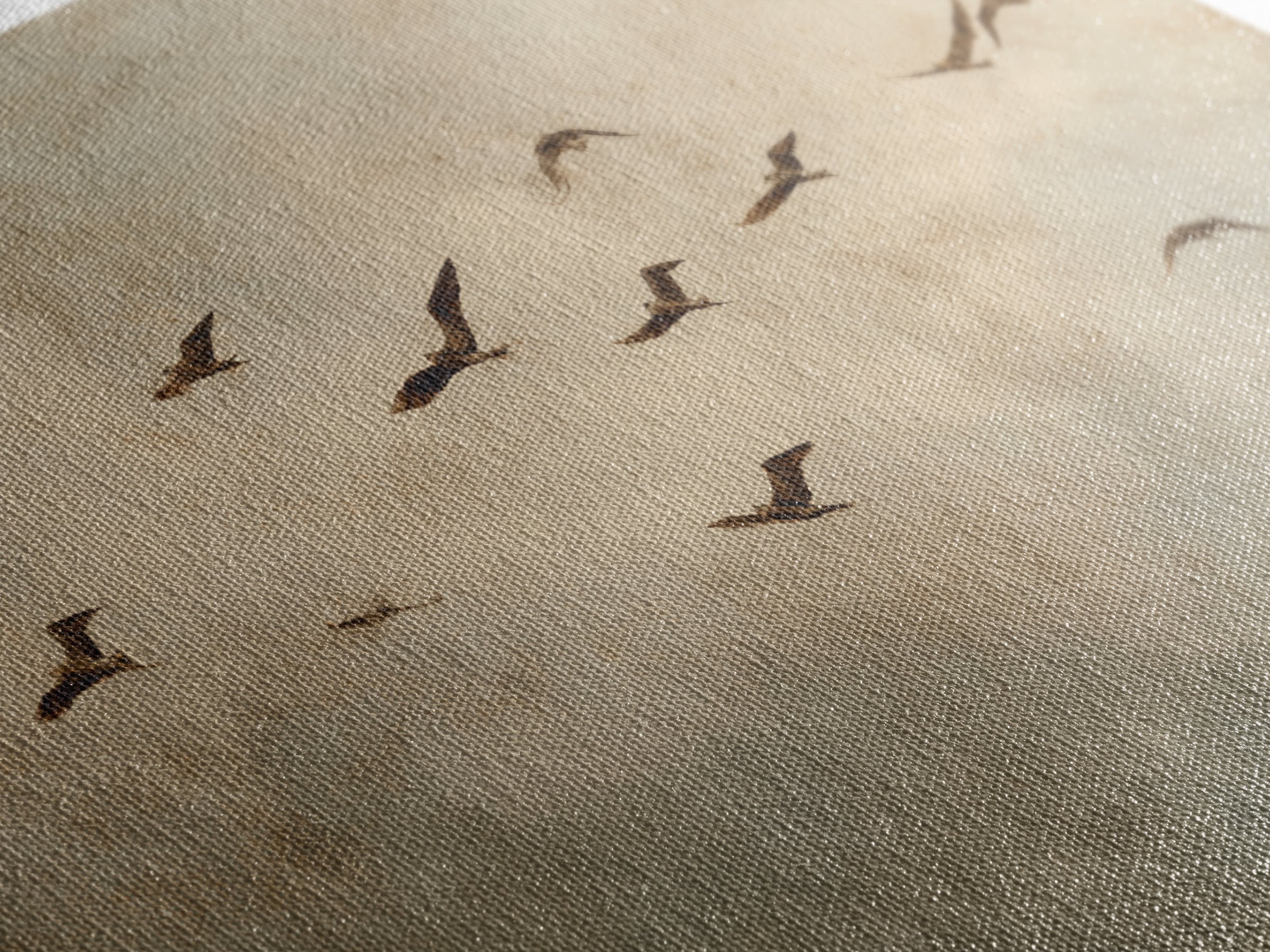 Minimal Birds in Flight over an Open Canvas Print, General Fine Art, Abstract Art, Living Room Decor, Fine Art, GEN-3x2-98