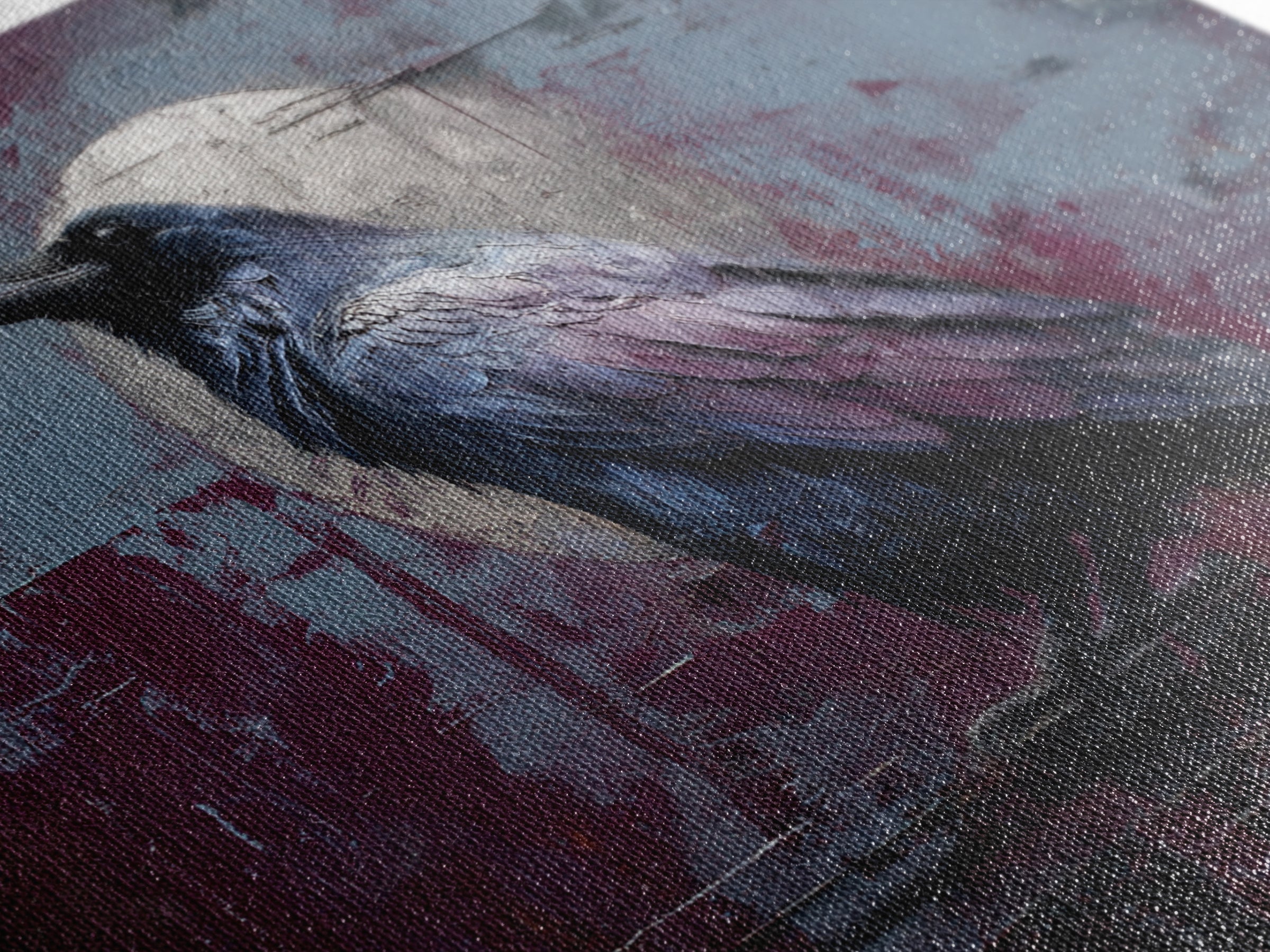 Raven on a Cathedral Gargoyle Framed Canvas Print, Gothic Art, Gallery Decor, Living Room Decor, Fine Art, Gothic, GOT-3x2-77