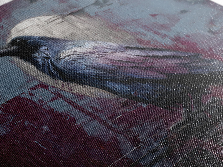 Raven on a Cathedral Gargoyle Framed Canvas Print, Gothic Art, Gallery Decor, Living Room Decor, Fine Art, Gothic, GOT-3x2-77