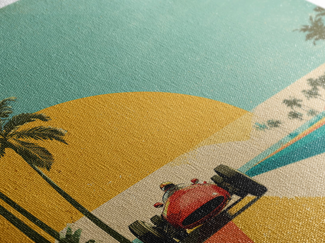 Retro Racing Car Game Poster Without Text Canvas Print, Game Room Art, New Home Gift, Game Room Decor, Fine Art, Play, GRA-1x1-36