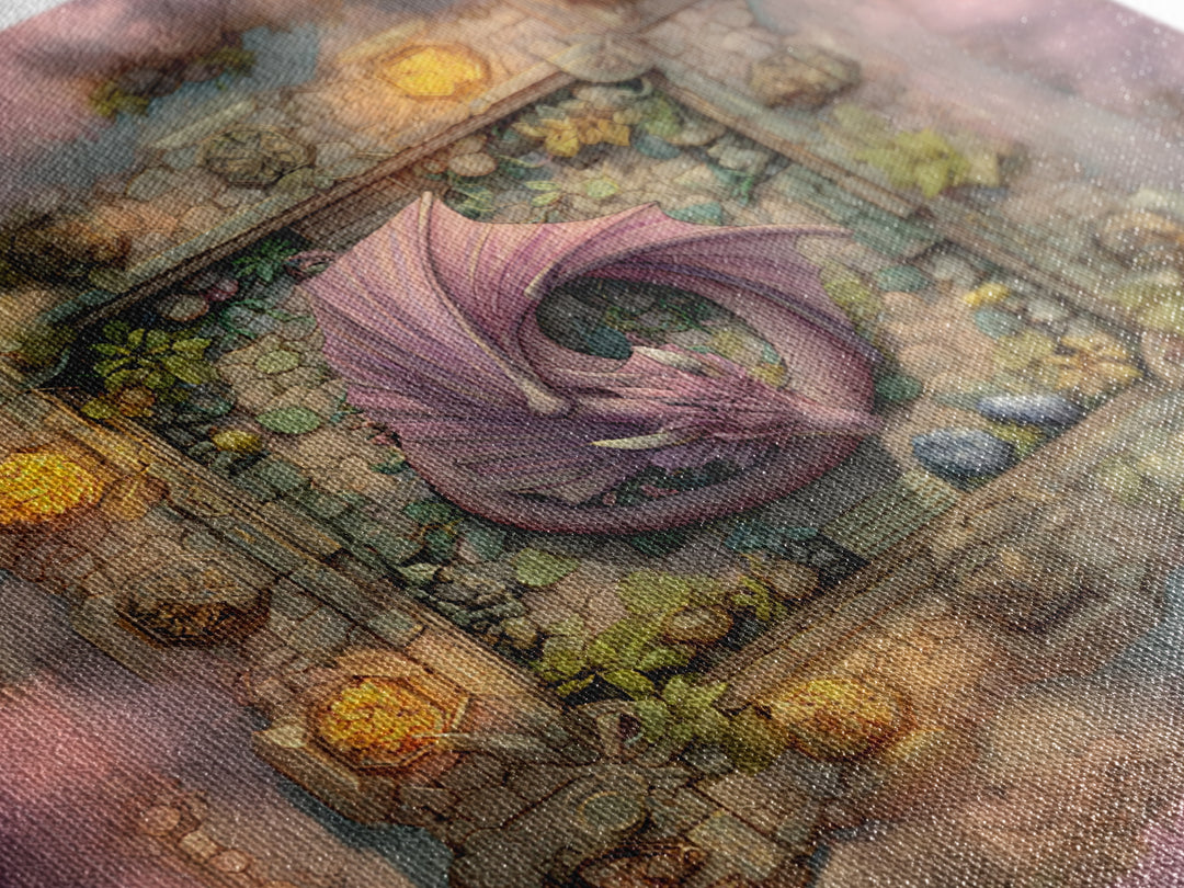 Fantasy Board Game Dragon Token Scene Framed Canvas Print, Game Room Art, Statement Artwork, Game Room Decor, Fine Art, Play, GRA-1x1-83