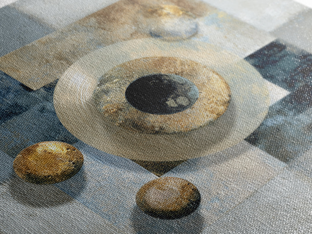 Air Hockey Puck Canvas Print, Game Room Art, Kids Room Wall Art, Game Room Decor, Fine Art, Play, Textured Painting, GRA-1x1-90