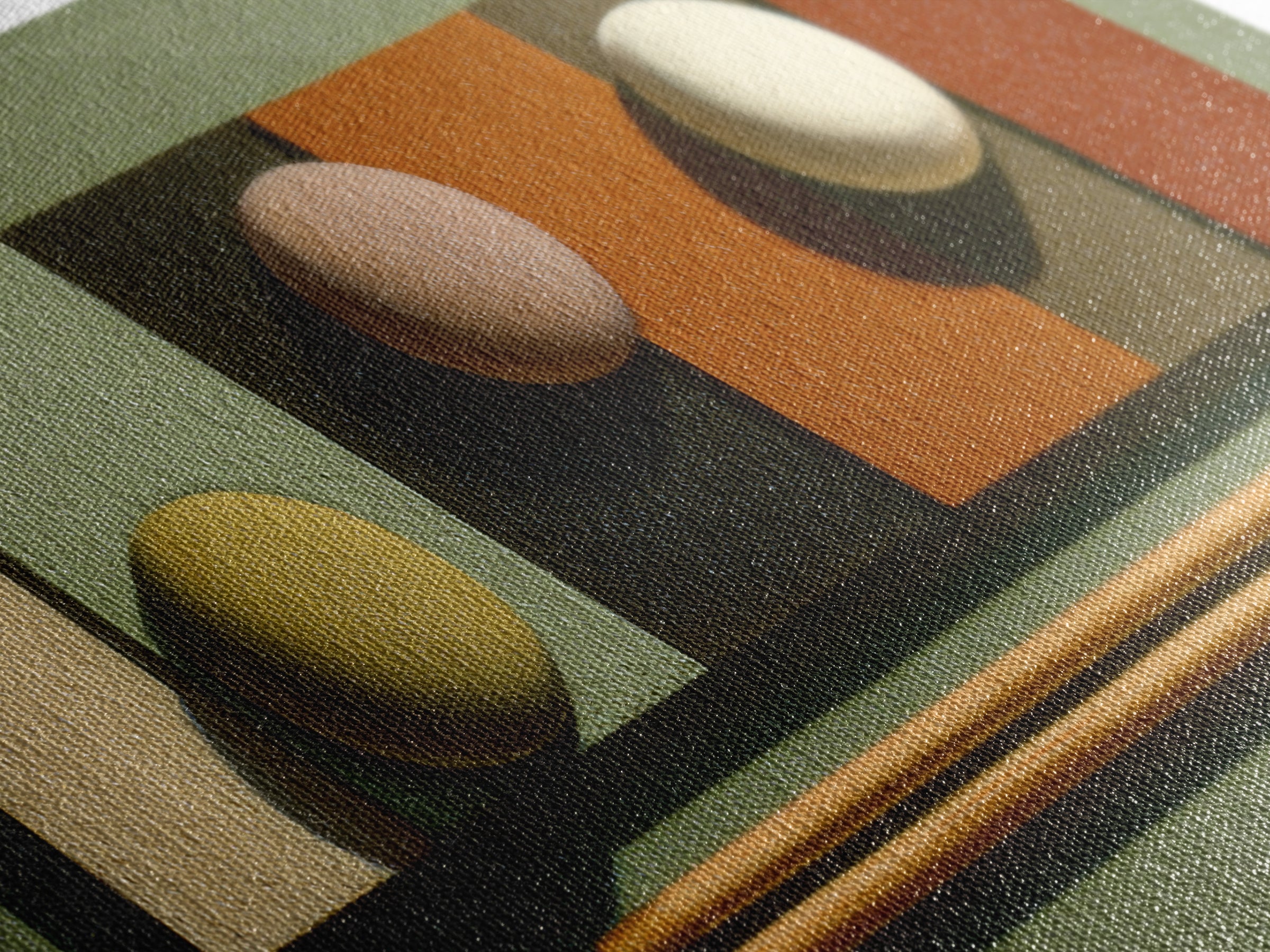 Pool Cue and Chalk on Green Felt Canvas Print, Game Room Art, Contemporary Art, Game Room Decor, Play, Bedroom Wall Art, GRA-2x1-54