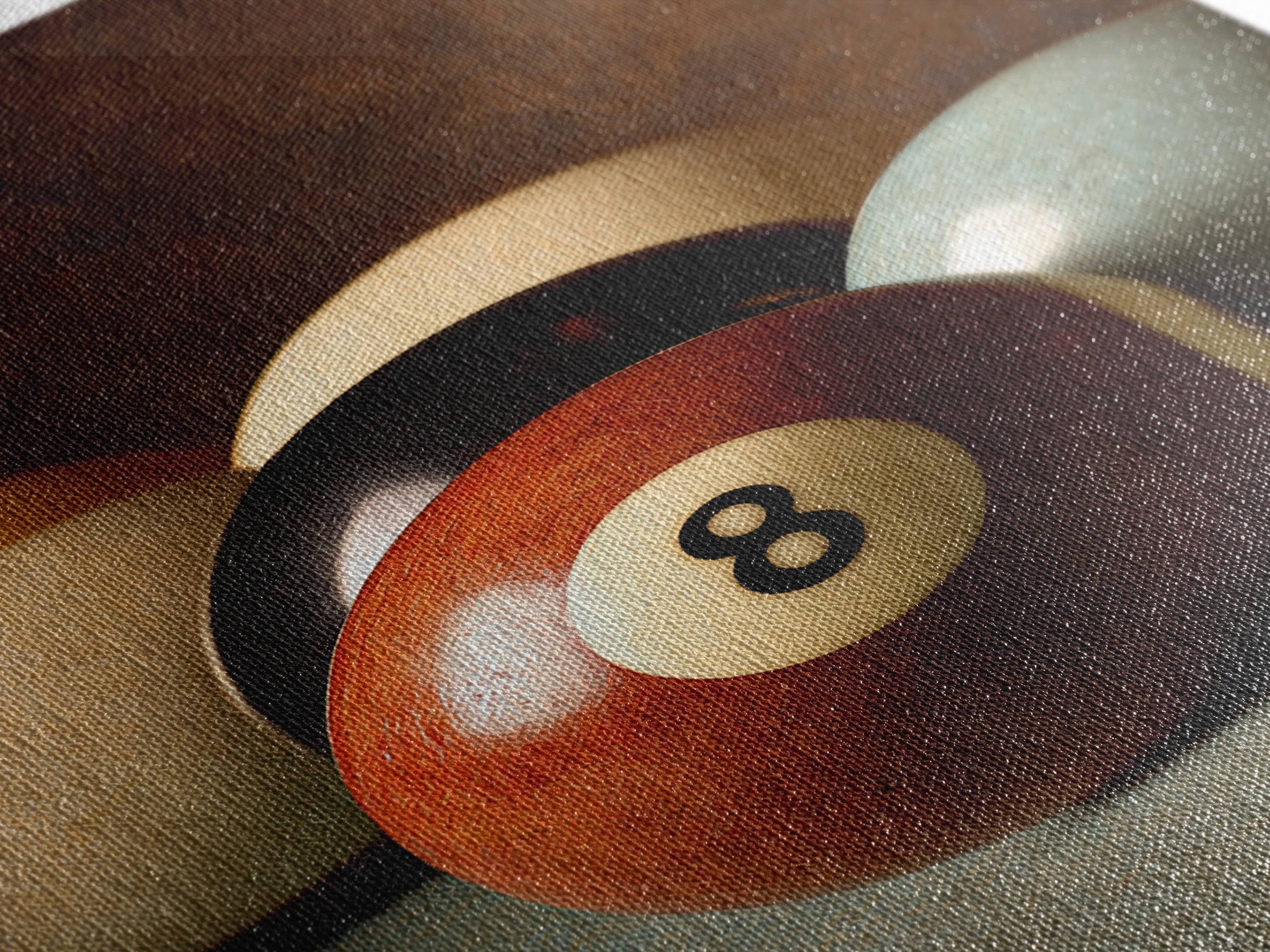 Billiards Eight Ball Canvas Print, Game Room Art, Original Art, Game Room Decor, Play, Trendy Wall Art, Masculine Wall Art, GRA-2x3-58