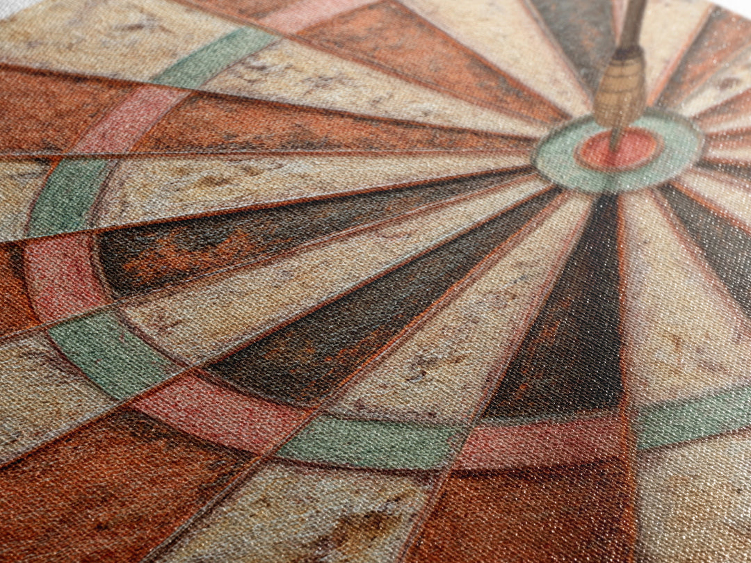 Dartboard Bullseye with Dynamic Motion Framed Canvas Print, Game Room Art, Room Decor, Game Room Decor, Fine Art, Play, GRA-2x3-64