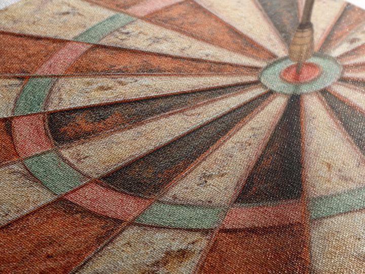 Dartboard Bullseye with Dynamic Motion Framed Canvas Print, Game Room Art, Room Decor, Game Room Decor, Fine Art, Play, GRA-2x3-64