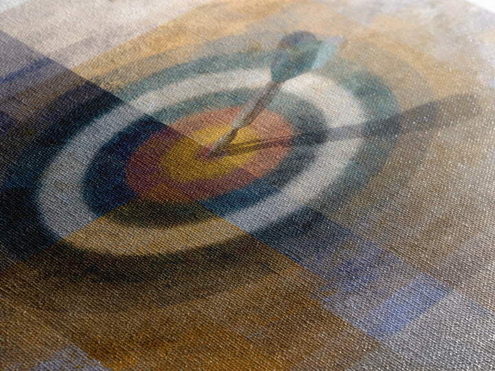 Dartboard Bullseye with Dynamic Motion Framed Canvas Print, Game Room Art, Canvas Art, Game Room Decor, Fine Art, Play, GRA-2x3-88