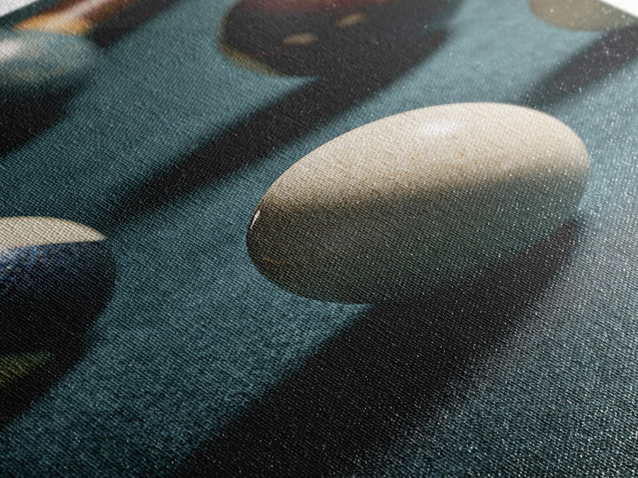Pool Cue and Chalk on Green Felt Framed Canvas Print, Game Room Art, Canvas Art, Game Room Decor, Play, Living Room Art, GRA-2x3-90