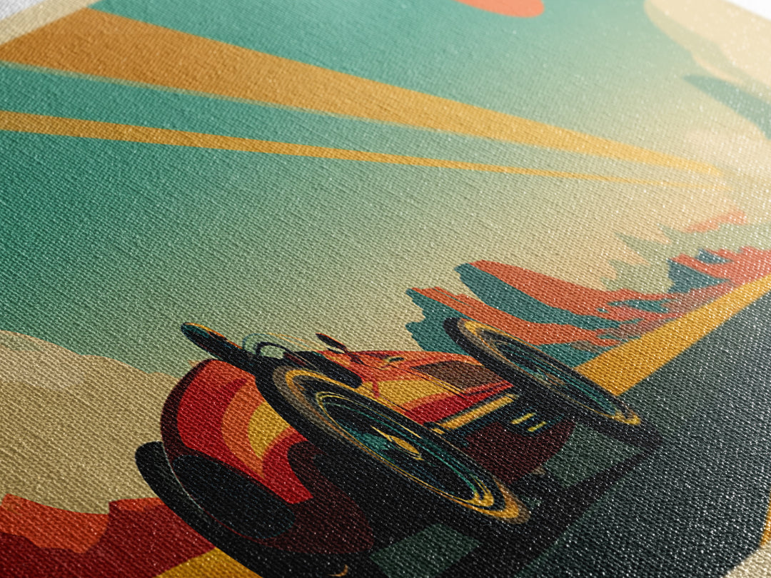 Retro Racing Car Game Poster Without Text Canvas Print, Game Room Art, Playroom Wall Decor, Game Room Decor, Fine Art, Play, GRA-3x1-4