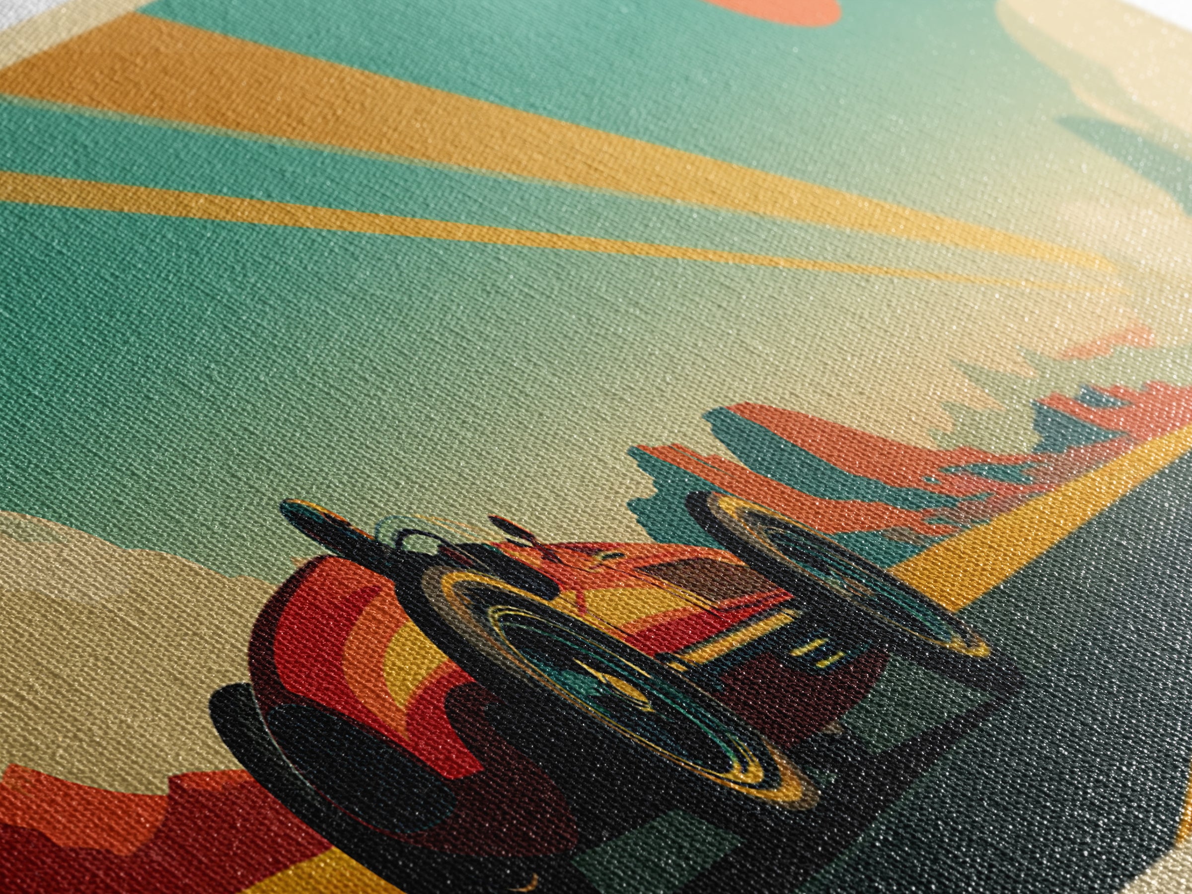 Retro Racing Car Game Poster Without Text Canvas Print, Game Room Art, Playroom Wall Decor, Game Room Decor, Fine Art, Play, GRA-3x1-4
