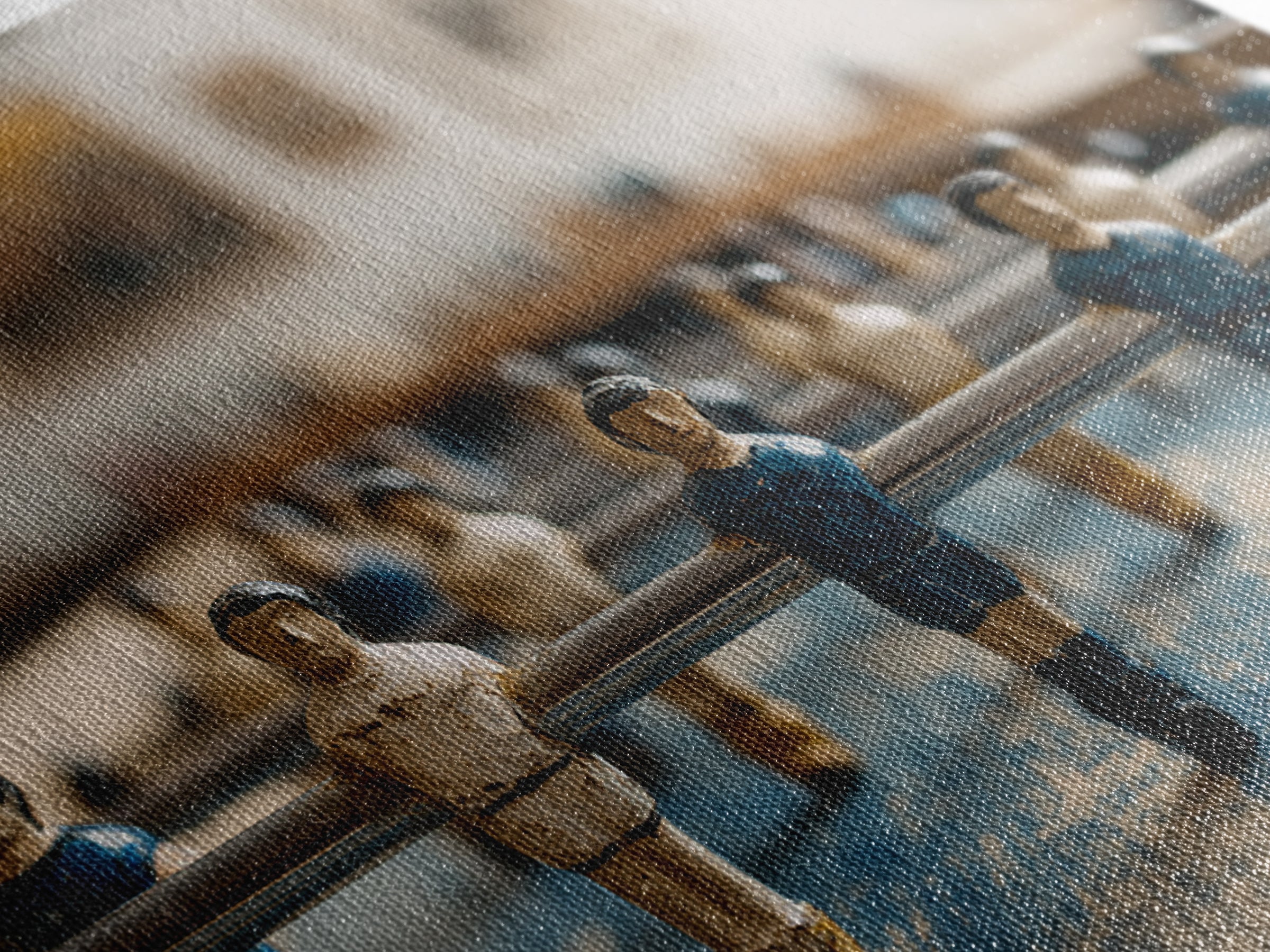Foosball Player Figures Framed Canvas Print, Game Room Art, African American Art, Game Room Decor, Play, Kids Room Wall Art, GRA-3x2-13