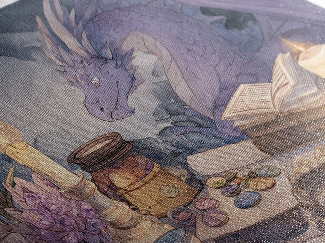 Fantasy Board Game Dragon Token Scene Framed Canvas Print, Game Room Art, New Home Gift, Game Room Decor, Fine Art, Play, GRA-3x2-15