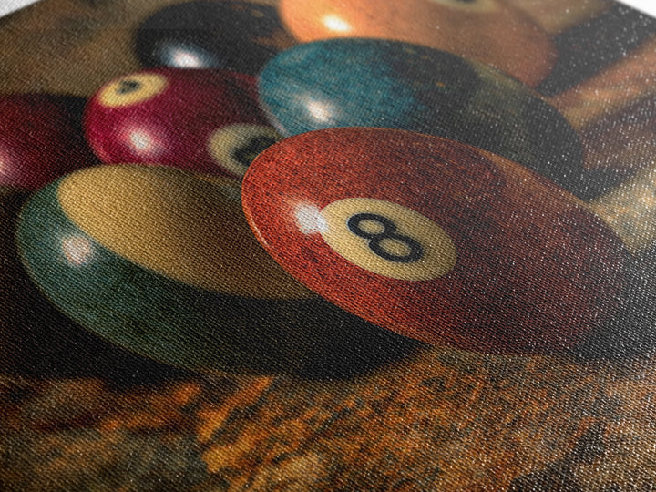 Billiards Eight Ball Canvas Print, Game Room Art, Black Woman Art, Game Room Decor, Play, Retro Art, Whimsical Wall Art, GRA-3x2-30