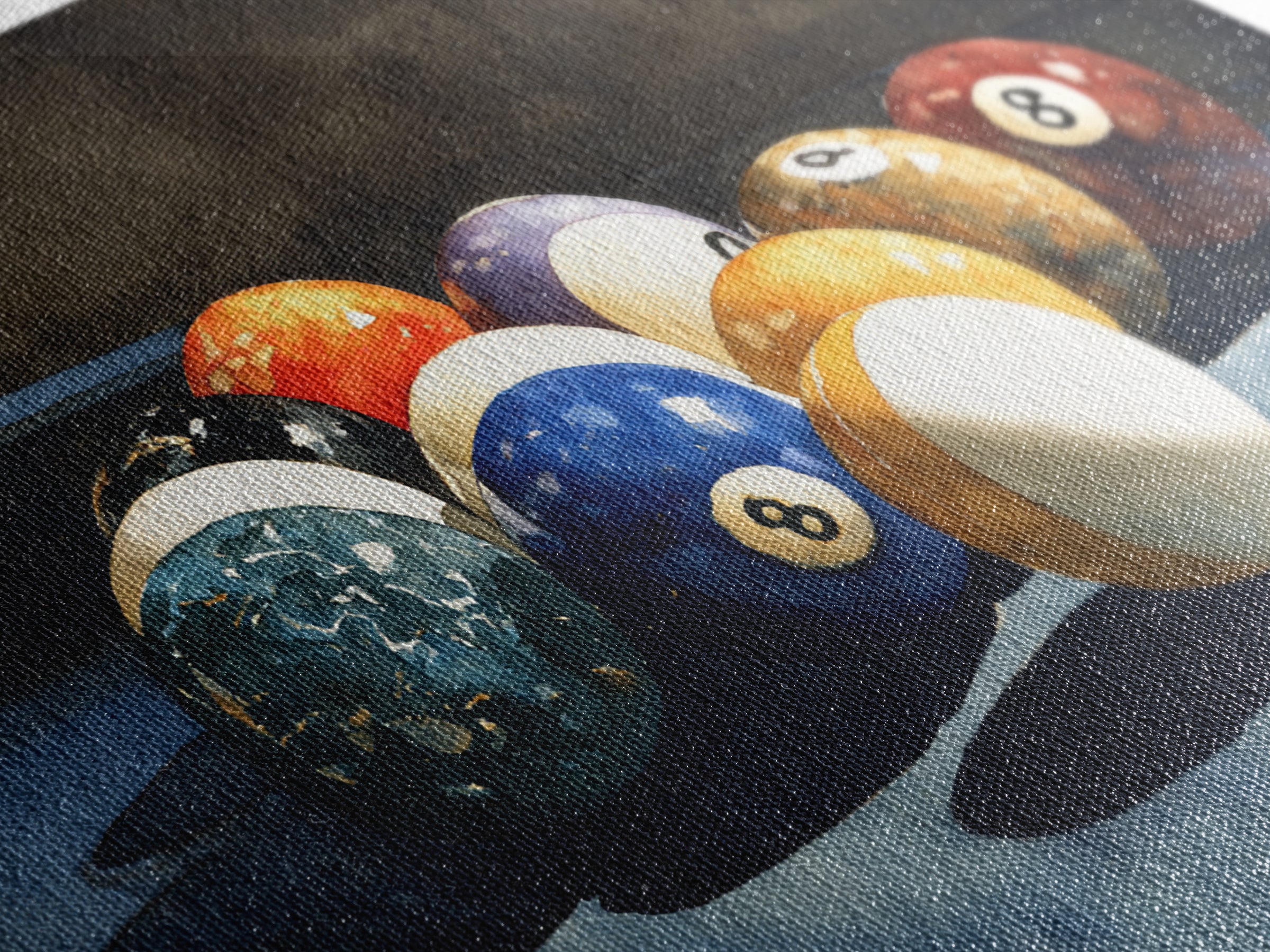 Billiards Eight Ball Framed Canvas Print, Game Room Art, Playroom Wall Decor, Game Room Decor, Play, Statement Artwork, GRA-3x2-78